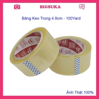 Băng keo trong 100yads 4.8cm dán thùng siêu dính chống thấm giấy BIGSUKA