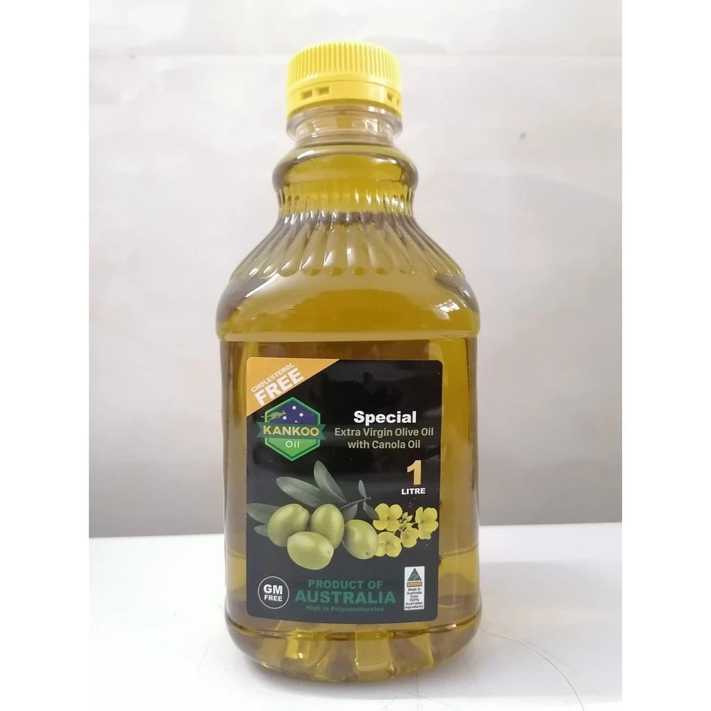 [Chai 1 Lít – Ô LIU & HẠT CẢI] DẦU THỰC VẬT [Australia] KANKOO Extra Virgin Olive Oil with Canola Oil (btn-hk)