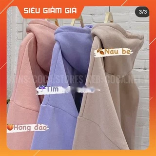 áo hoodie nỉ bông, áo khoác nữ in chữ namaste theo màu áo