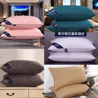 [ Siêu Sale ] Ruột gối đầu cao cấp Pillow Hilton Ép Hơi, Có Khoá Kéo - Nhiều Màu Tiêu Chuẩn 5* - Kích Thước 45x65cm