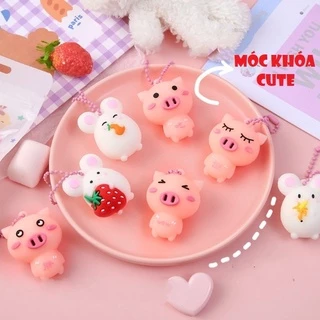 Móc khóa cute- móc gắn chìa khóa kết hợp kẹp chống muỗi tinh dầu thiên nhiên cho bé