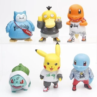 Set 6 mô hình nhân vật pokemon thời trang, đáng yêu