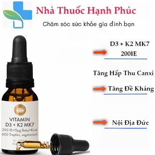 Vitamin D3 K2 MK7 Của Đức Sunday Natural - Nội địa Đức- Giúp trẻ chắc khỏe xương , giảm quấy khóc đêm