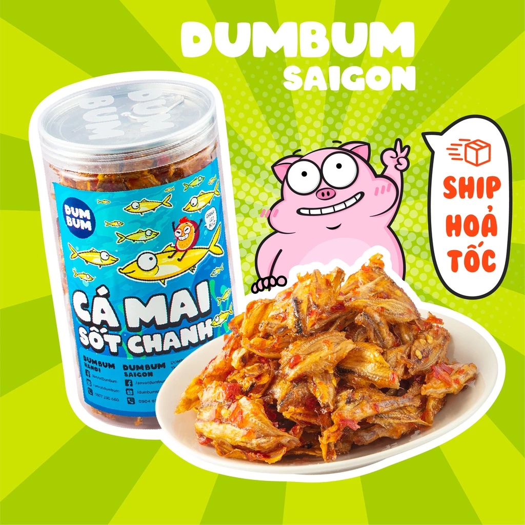 Cá mai sốt chanh dây DumBum 250g đồ ăn vặt Sài Gòn