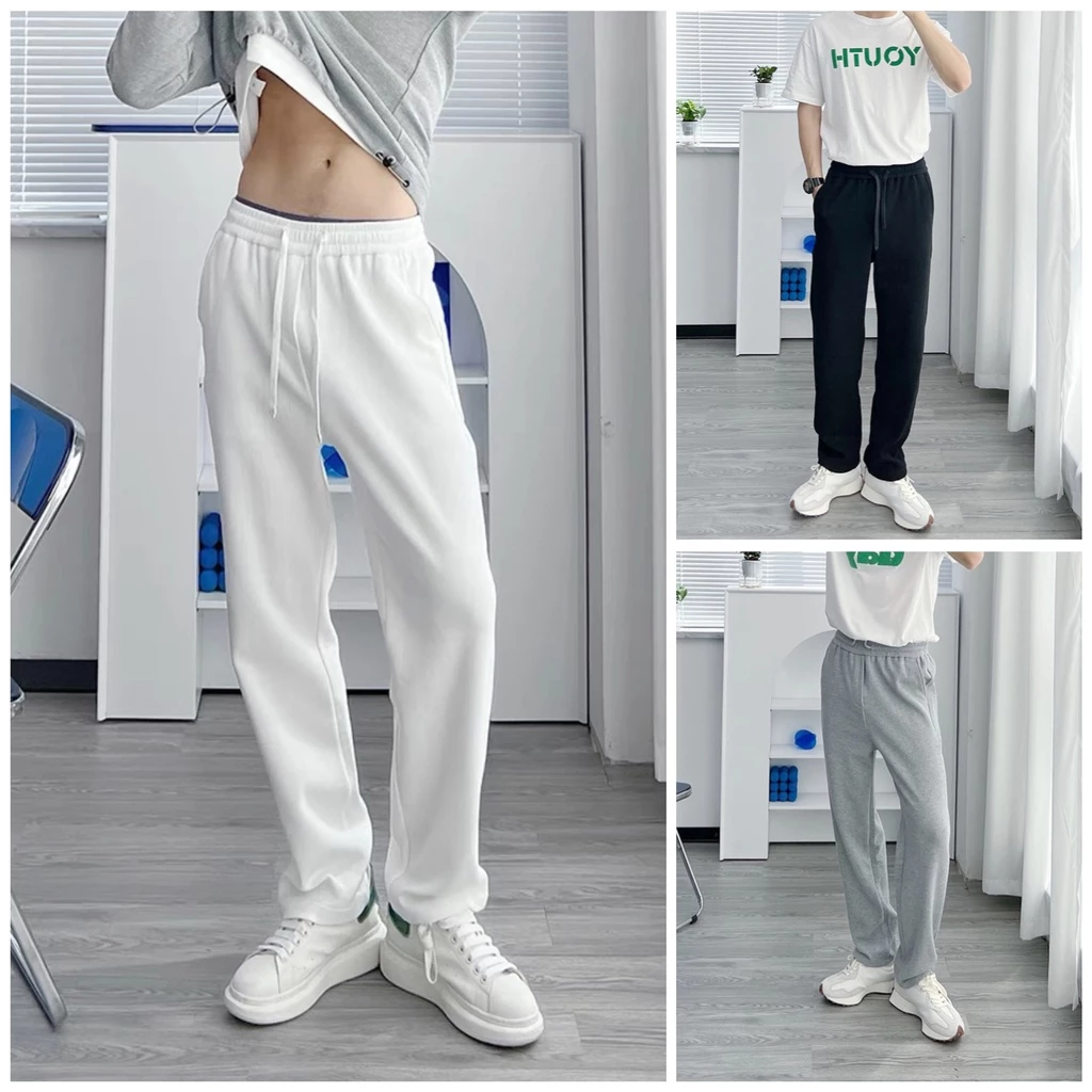 Quần suông dài nam nữ unisex basic, chất cotton da cá cao cấp, lưng thun co dãn, đi học, đi chơi, đi làm, thể thao PANTS