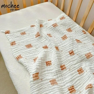 Mochee - Khăn sữa , Khăn tắm vải xô nhăn Gấu MCE6400