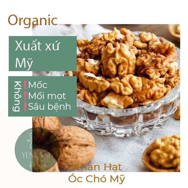 Nhân óc quả óc chó vàng Mỹ hữu cơ 250gr-500gr Yenlanhnatural