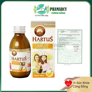 Canxi Hartus cho bé date 2025, thêm D3 và Vitamin K2, siro Hatus cho trẻ 4, 6 tháng 1 tuổi tăng chiều cao