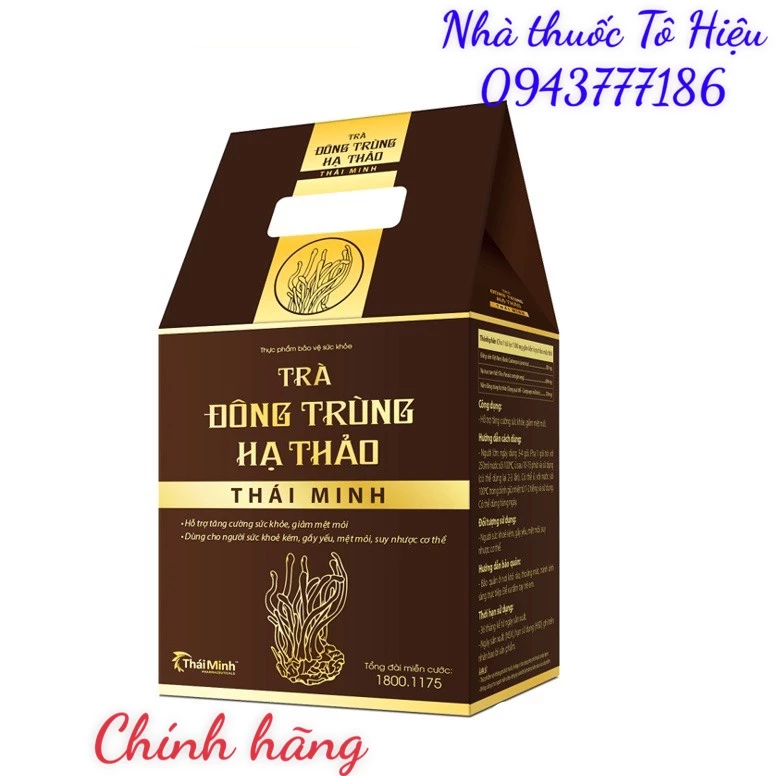 ￼Trà Đông Trùng Hạ Thảo Thái Minh (Hộp 20 gói trà túi lọc)