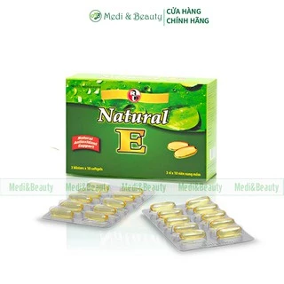 Viên uống Vitamin, Chống lão hóa, chống oxi hóa ,làm đẹp da NATURAL E 400 hộp 30 viên