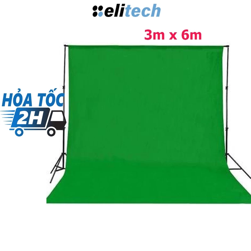 Phông vải xanh lá cây khổ lớn 3m x 6m chụp ảnh quay video livestream xóa phông chuyên nghiệp