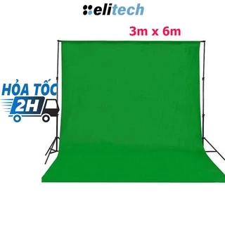 Phông vải xanh lá cây khổ lớn 3m x 6m chụp ảnh quay video livestream xóa phông chuyên nghiệp