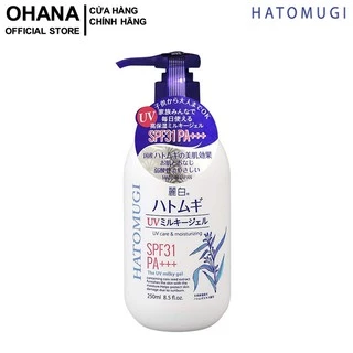 Sữa Dưỡng Thể Chống Nắng Reihaku Hatomugi SPF31 PA+++ UV Care & Moisturizing Milky Gel 250ml