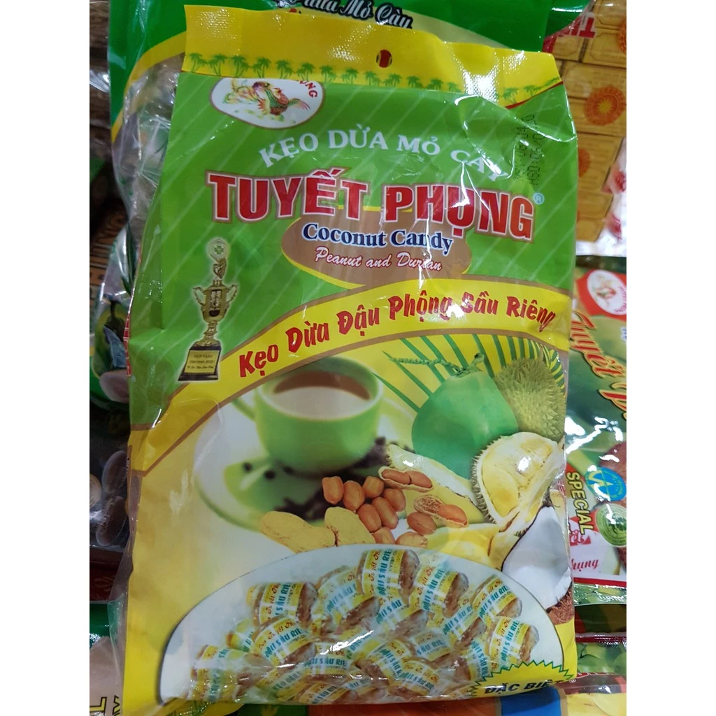 kẹo dừa dẻo TUYẾT PHỤNG MỎ CÀY LOẠI ĐẶC BIỆT 500g
