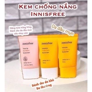 KEM CHỐNG NẮNG INNISFREE LONG LASTING/ TRIPLE CARE/ NOSEBUM 50ml