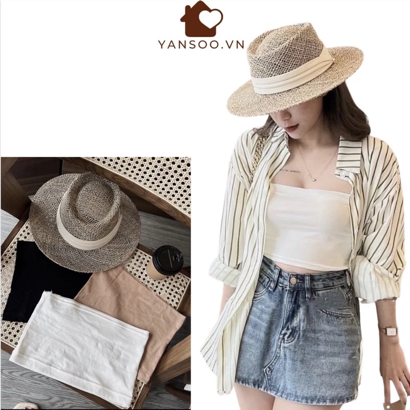 YN445 Áo quây cotton zip không dây mặc đi biển cực xinh by YANSOO