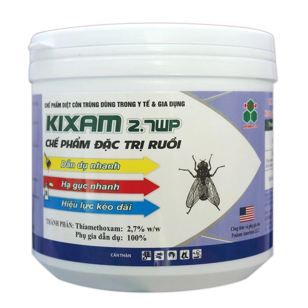 Thuốc diệt ruồi cao cấp của Mỹ KIXAM 2.7WP hộp 400g