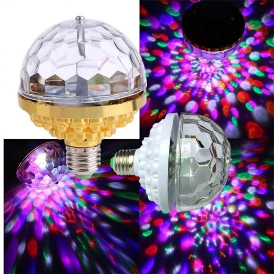 [Có sẵn] Đèn led nháy chớp 7 màu tự xoay 360 độ có đui tròn cao cấp - cáp sạc iphone