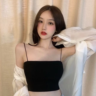 Áo hai dây sợi bún croptop siêu xinh