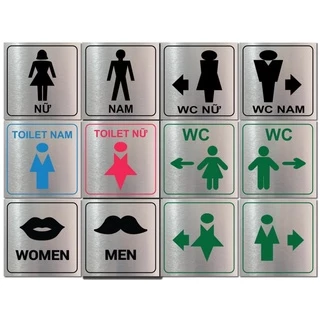 Toilet-WC- Bảng chỉ dẫn - bảng hướng dẫn nhà vệ sinh, Toilet Nam nữ cho nhà hàng, khách sạn, quán ăn, quán nhậu BH-24T