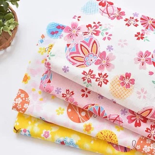 Vải Cotton họa tiết Nhật Bản 50x50cm loại đẹp