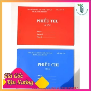 Phiếu thu, Phiếu chi 1 liên 2 liên, 3 liên/ A5 Giấy carbon/ có rãnh xé