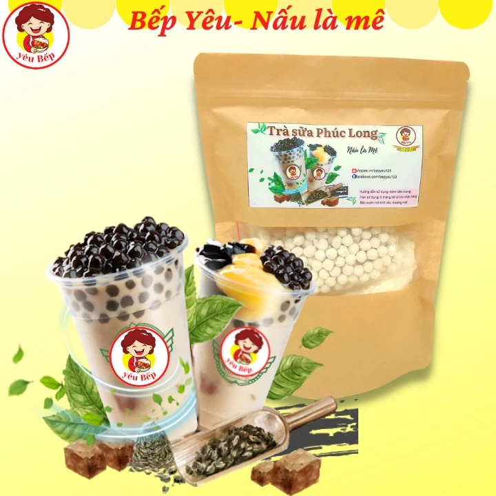 Set nguyên liệu pha trà sữa Phúc Long (25-30 Ly) Bếp Yêu LISA