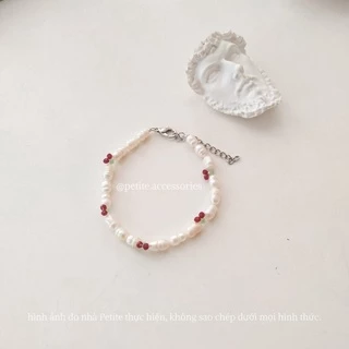 Vòng tay lắc tay hạt bẹt thô nước ngọt Cherry Pearly Bracelet Petite KHÔNG GỈ phong cách hàn quốc