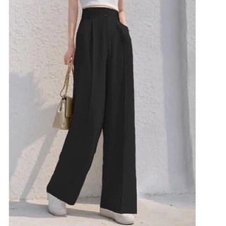 quần culottes cạp siêu cao 2 khuy chất tuyết mưa cao cấp