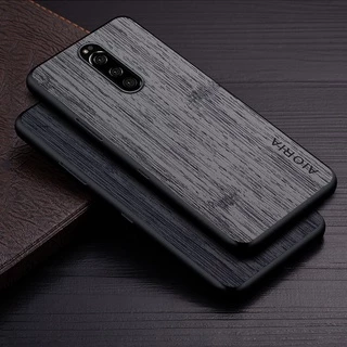 Ốp Lưng Cho sony xperia 1 Gỗ Tre Họa Tiết Da Vỏ Điện Thoại Sang Trọng coque Cho sony xperia 1 case capa