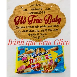 Bánh que kem glico cho bé.