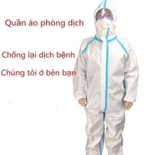 Quần áo phòng dịch level 4, chống hóa chất,bộ quần áo bảo hộ, Bộ đồ cách ly,Có bao chân