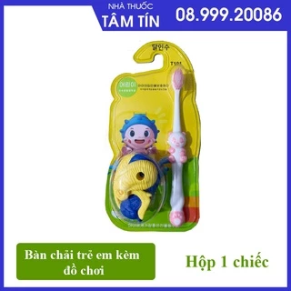 Bàn chải đánh răng cho bé Trẻ em Siêu mềm Lông mềm Tặng kèm đồ chơi cho bé Đồ chơi trẻ em - BCĐR Adonguni