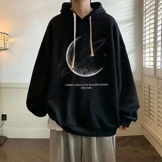 Áo hoodie Dáng Rộng In Chữ Phong Cách hip hop Hàn Quốc Chất Lượng Cao Cỡ M-5XL Thời Trang Cho Nam Và Nữ