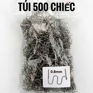 Túi 500 chiếc ghim dập, ghim hàn nhựa nóng dùng để sửa chửa vỏ ô tô, xe máy loại sóng