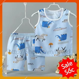 BỘ LANH [FREESHIP] BỘ BA LỖ CHẤT LANH SIÊU MÁT CHO BÉ TRAI BÉ GÁI