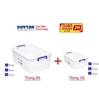 Combo thùng nhựa duy tân 10L + 30L (thùng nhựa trong)