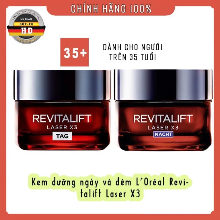 Kem dưỡng ngày và đêm L'Oréal Revitalift Laser X3 50ml