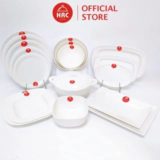 Bộ bát đĩa nhựa phíp 100% melamine - Trắng Sứ