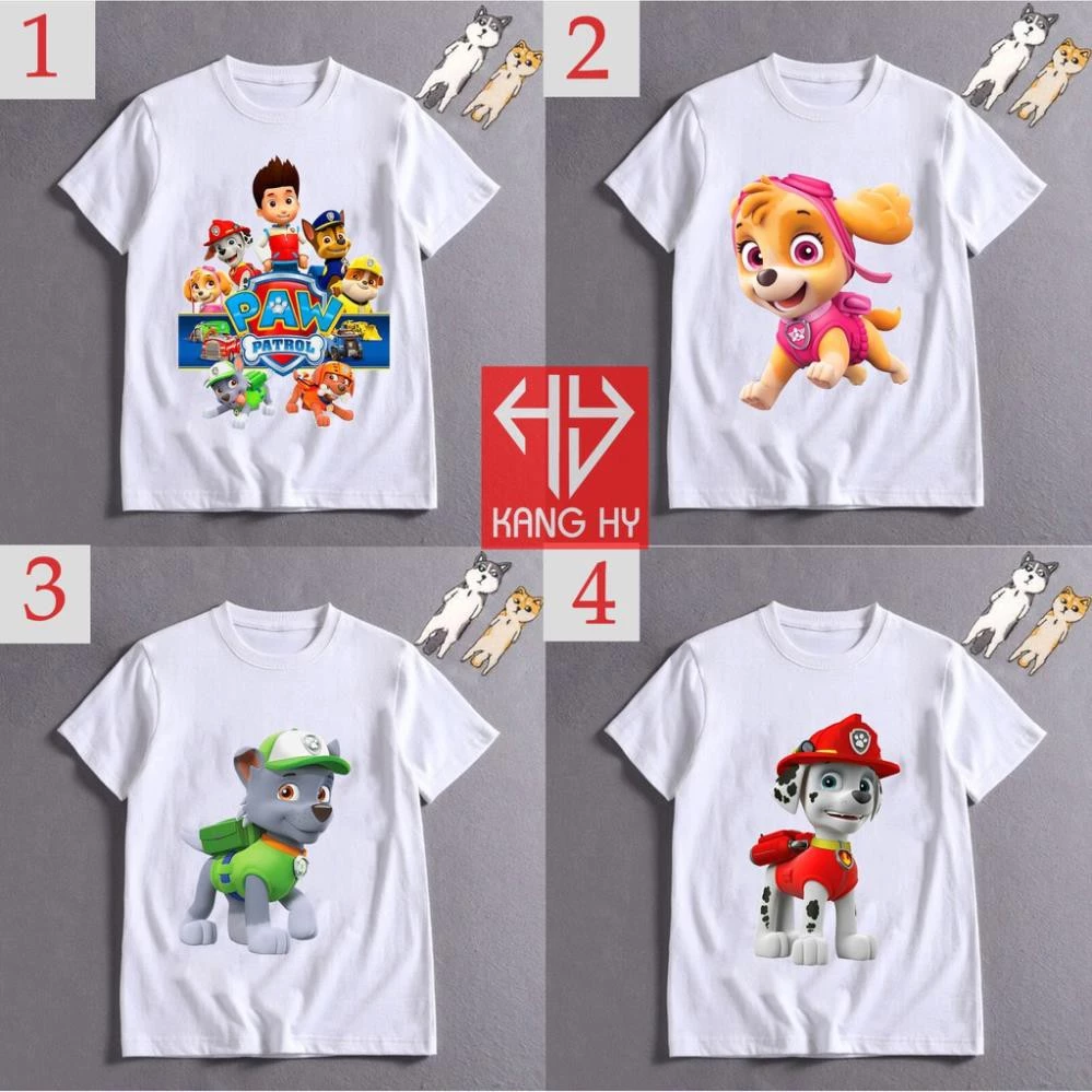 SALE- 4 mẫu áo thun đội chó cứu hộ paw patrol F080