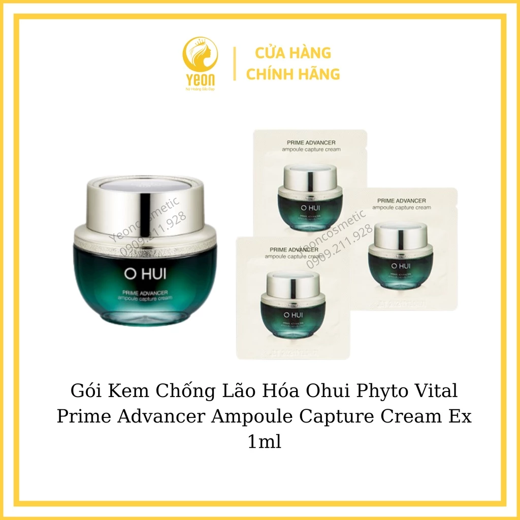 Gói Kem Chống Lão Hóa Ohui Phyto Vital Prime Advancer Ampoule Capture Cream Ex 1ml_𝐘𝐄𝐎𝐍