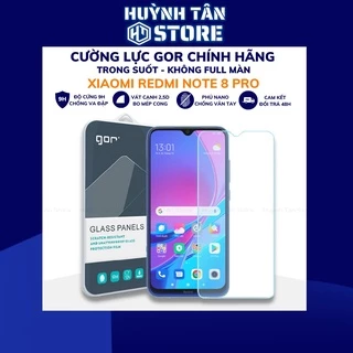 Cường lực redmi note 8 pro trong suốt KHÔNG FULL MÀN chống bám vân tay chính hãng GOR phụ kiện huỳnh tân store