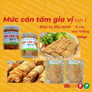 Mực cán tẩm gia vị ăn liền 250gr loại 1 chuẩn vị nhà làm mực to dầy vị cay vừa ăn