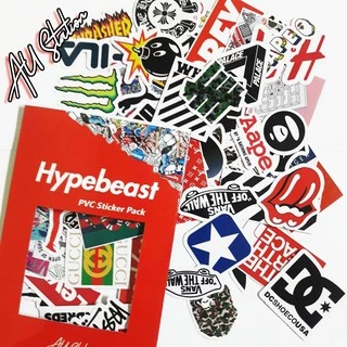 Sticker HYPEBEAST nhựa PVC không thấm nước, dán nón bảo hiểm, laptop, điện thoại, Vali, xe