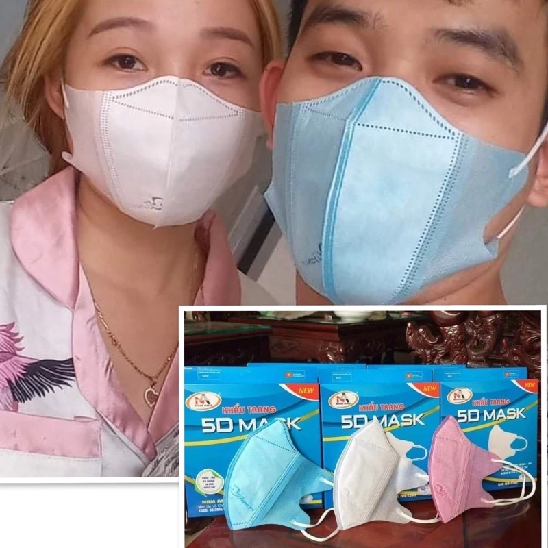 CHINH HÃNG - Khẩu trang 5D,3d mask NAM ANH người lớn FAMAPRO hộp 10 cái