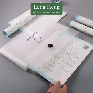 File đựng tài liệu văn phòng phẩm LENG KENG kẹp nhiều ngăn khổ A4 F01