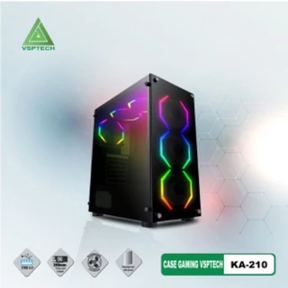 Vỏ máy tính Case VSP KA210 Gaming kính cường lực, Chính Hãng Phân Phối