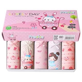 Quần Chíp Bé Gái,Quần Lót Bé Gái Set 5 Chiếc Kháng Khuẩn 100% Cotton hàng Xuất Hàn Quốc Dành Cho Bé từ 3-15 tuổi PK17