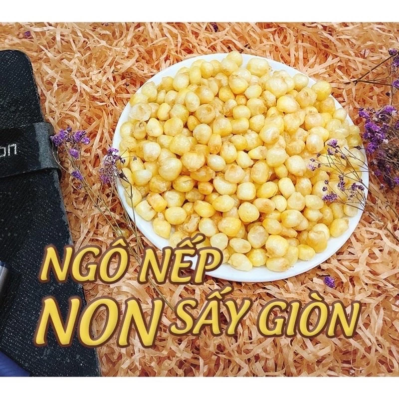 500Gr Ngô (bắp) Nếp Non Sấy Giòn Loại Ngon (hàng nutyone)