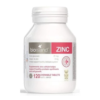 Viên bổ sung kẽm Zinc Bioisland Úc 120 viên (cho bé từ 1 tuổi)